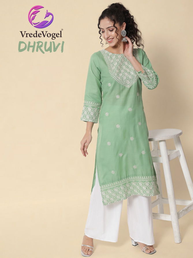 Vredevogel Dhruvi Fancy Wear Latest Designer Cotton Kurti Collection